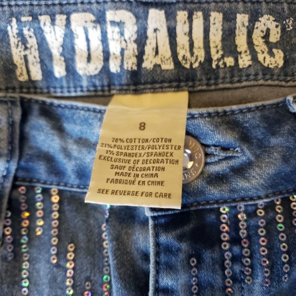 STUNNING SEQUINED SKINNY JEANS BY HYDRAULIC - Picture 7 of 7